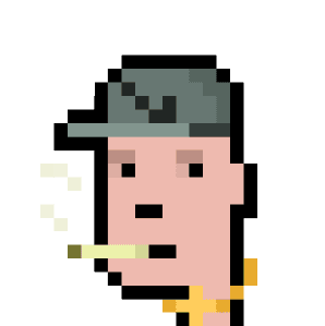 nft image of smoking man